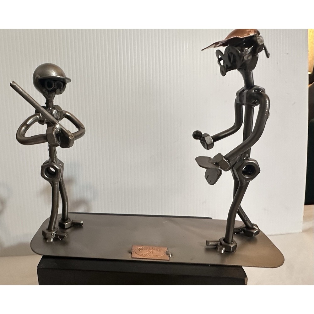 Steelman 24 Handmade - Man And Child Baseball Practice – Industrial Art